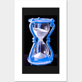 Sand timer hourglass - blue Posters and Art